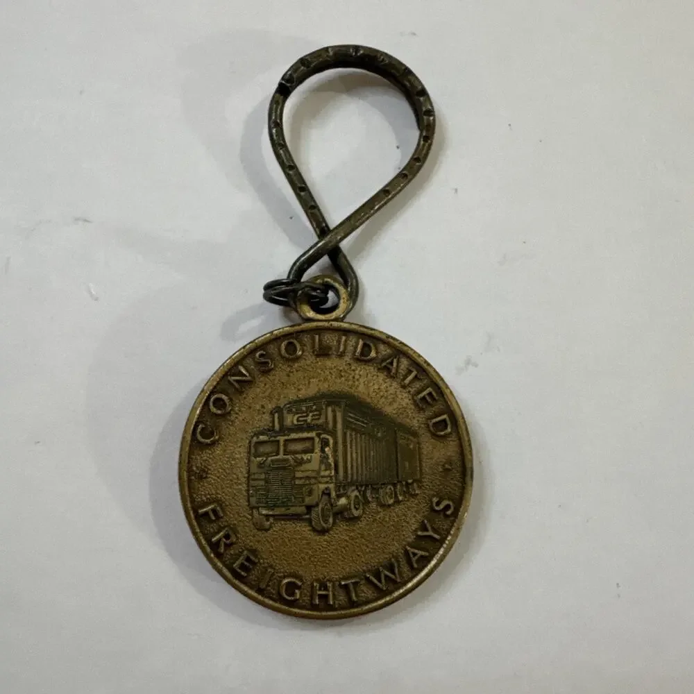 Vintage Consolidated Freightways Trucking Keychain 1929–1979 Anniversary Medal